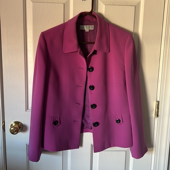 Tahari Five buttons pink magenta collar blazer - Picture 9 of 11
